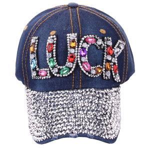 Sombrero de béisbol vaquero con diamantes de imitación para hombre y mujer, gorra deportiva con visera, ajustable, brillante, colorido, productos a la moda, 2022 - Product Image 1