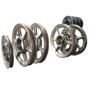 China Foundry Customized Sand Casting Services Resin Sand Iron Casting Cast Iron Flywheel Belt Pulley Wheels