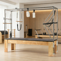 Equipo de Pilates Reformer de Alta Calidad, Máquina de Pilates Reformer de Madera de Roble, Cadillac de Pilates de Roble para Moldear el Cuerpo
