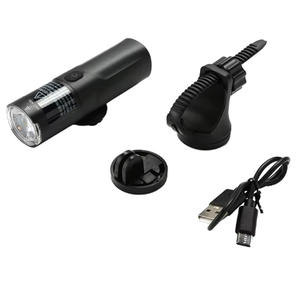 Phares LED fonctionnels pour vélo, éclairage avant pour la conduite nocturne, VTT, <span class=keywords><strong>rechargeable</strong></span> par USB, 400LM, IP66, alliage d'aluminium, 6 modes - Product Image 1