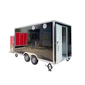 New Arrival Ice Cream Food Truck Mobile Street Hot Dog Food Cart Coffee Kiosk Food Trailer With Half Window for Sale