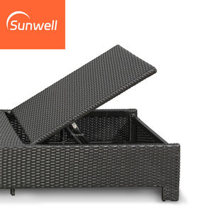 Muebles de Jardín Comerciales para Exteriores, Conjunto de Muebles de Jardín, Tumbona de Playa, Tumbona de Ratán y Mimbre para el Borde de la Piscina - Product Image 2