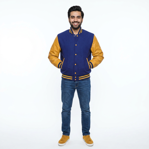 Chaqueta universitaria bordada personalizada para hombre, ropa de calle, parches con logotipo, chaqueta de béisbol, Letterman CollegeBaseballjacket para hombre - Product Image 1