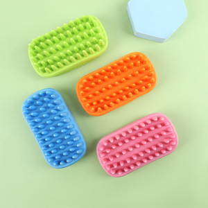 <b>Pet</b> Bath <b>Brush</b> TPR Massage <b>Brush</b> For Dog Grooming Hair Removal Silicone <b>Pet</b> Care Tool - Product Image 1