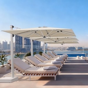 Parasol de terrasse autoportant extra-large de luxe, robuste, résistant à l'oxydation et imperméable, avec grand miroir, pour café, jardin, piscine, extérieur DC-UP-115 - Product Image 1