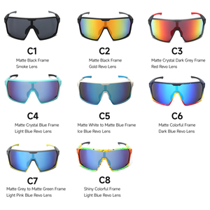 Gafas de Sol Deportivas Extra Grandes para Ciclismo al Aire Libre, con Logotipo Personalizado OEM, Protección UV400, Montura Completa, Resistentes al Viento, No Polarizadas, para Hombre, Novedad 2026 - Product Image 6