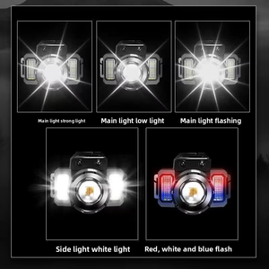 Powerful Bright Rotary Zoomable <b>Led</b> Headlamp 5 Modes Adjustable Usb Rechargeable Dimmable <b>Motion</b> <b>Sensor</b> 5-25 Hours Camping - Product Image 5