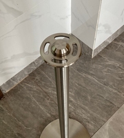 Barrières de sécurité en acier inoxydable argenté avec logo personnalisable 280*H900mm Modèle TK-LG-I pour exposition