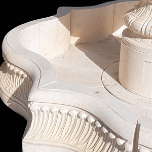 Fontaine de jardin en marbre naturel sculpté à la main de luxe, grande sculpture en marbre pour la décoration de villas et de parcs - Product Image 3