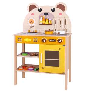 Nouveauté Jouet de <span class=keywords><strong>cuisine</strong></span> en bois pour bébé avec son et lumière Jeu de simulation éducatif Ensemble de <span class=keywords><strong>cuisine</strong></span> pour enfants - Product Image 1