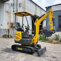 Livraison Gratuite Mini-Excavatrice sur Chenilles à Flèche Articulée de 1,8 Tonne, Diesel Hydraulique EPA, Machine Compacte pour Jardin et Ferme