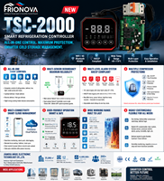Contrôleur de température intelligent Frionova TSC2000, protection du compresseur, Wifi 4G, surveillance RS485, conforme à la norme HACCP, réfrigération