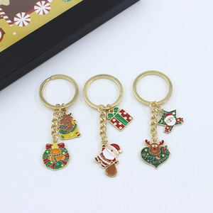 Custom Christmas Gift Metal <strong>Key</strong> Chain Santa Elk <strong>Snowflake</strong> Candy Cross-border Alloy Bag Pendant for Gift - Product Image 3