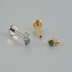 Boucles d'oreilles pendantes libellule plaquées titane, en alliage G23, bijoux de piercing pour oreille, lèvre, cartilage - Product Image 4