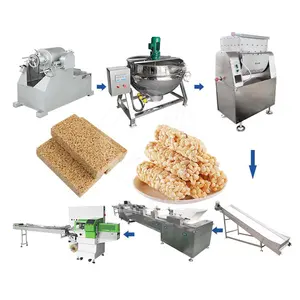 OCEAN Granola Bar Rice Cake Cut Machine Peanut Brittle Sesame Candy Small Cereal Bar Make Production Line