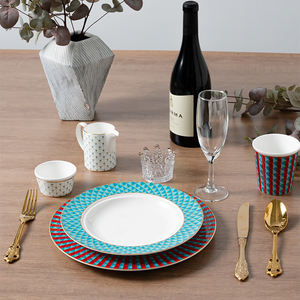 P & T Assiettes en porcelaine d'os de luxe chinoises Usine Personnalisation Décalcomanie Assiettes en porcelaine Ensembles Vaisselle Vaisselle pour <span class=keywords><strong>Horeca</strong></span> - Product Image 1