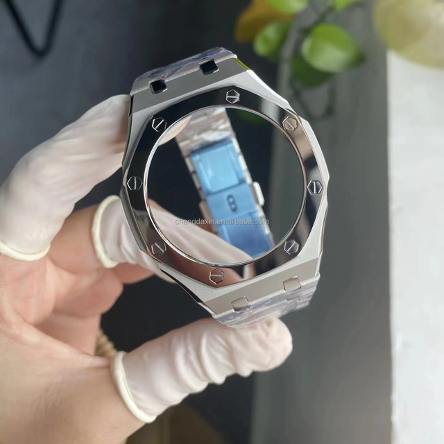 High Quality for Ca Sio 316 Steel Band Bright case Stainless Steel Watch Case Replacement Accessories Mod Kit for Ca Iso G A2100