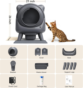 Nouvelle Tendance 2026 : Bac à Litière Automatique Auto-Nettoyant 65L avec Surveillance en Temps Réel via APP pour Plusieurs Chats et Capteurs de Sécurité - Product Image 6