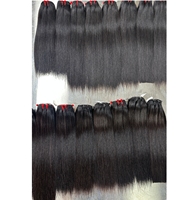 Letsfly Wholesale Straight Hair 18inch 100% Human Hair Double Weft Bundles Stock 9A Grade Natural Color Hair Extension