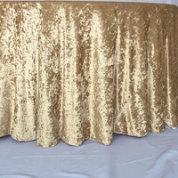 Großhandel Samt 120 Runde Goldene Tischdecke für Hochzeiten und Veranstaltungen