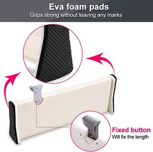 Bedroom Bathroom Kitchen Injection <b>Plastic</b> Adjustable Expandable Clothes <b>Drawer</b> Divider Organizer Separators - Product Image 3