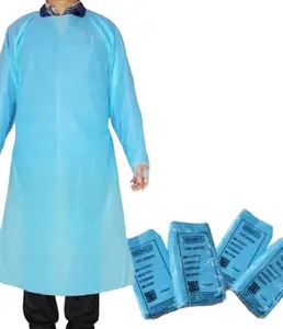 メーカーカスタマイズ医療用ブルー使い捨てPEエプロンCPEガウンPPSMS SMMS隔離ガウン保護服