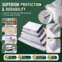 Sacs sous vide en aluminium en gros, qualité alimentaire, scellés sur trois côtés, pochettes composites PET AL PE pour snacks et noix, grandes tailles, vente en gros usine