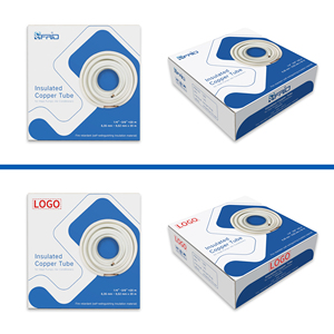 Aire acondicionado dividido Juego de línea dividida de 1/4 "y 3/8" Tubos de cobre de 50 pies y bobina aislada de PE engrosada blanca con tuercas acampanadas - Product Image 6