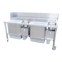 Vente chaude Automatique Électrique Poulet Travail En Acier Table En Métal Panure Table Pour Poulet Frit