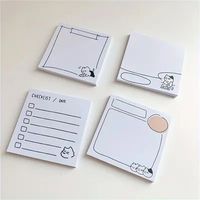 Bloc-notes personnalisé mignon et kawaii, blocs-notes en papier, papeterie, ensemble de notes adhésives pour l'école, fournitures de bureau, bloc-notes adhésif personnalisé