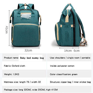 Bolsa de Pañales 3 en 1 para el Cuidado de la Madre, Plegable, Portátil, para Cambiar Pañales de Bebé, <span class=keywords><strong>Mochila</strong></span> para Pañales - Product Image 3