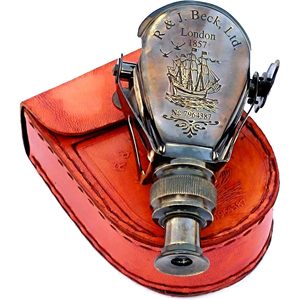 กล้องส่องทางไกล ALFA NAUTICAL รุ่นวินเทจ ทำจากทองเหลือง งานแฮนด์เมด สำหรับการเดินเรือและตั้งแคมป์ หน้าจอ 4 นิ้ว ซูม 4 เท่า พกพาสะดวก พร้อมกล่อง - Product Image 1