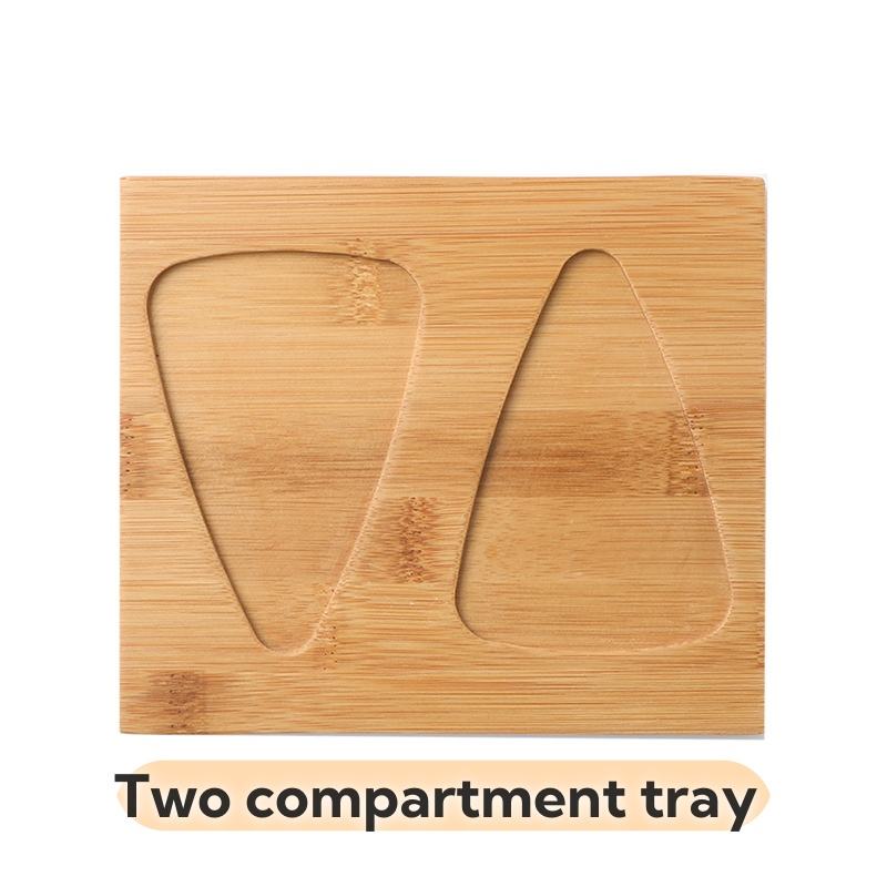 Palette en bois à deux compartiments