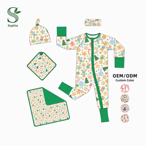 Vêtements pour bébé en bambou imprimés en couleur personnalisée de haute qualité, vêtements pour tout-petits avec <span class=keywords><strong>fermeture</strong></span> <span class=keywords><strong>éclair</strong></span>, combinaison pour nouveau-né, combinaisons pour bébé - Product Image 1