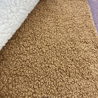 Tissu polaire Sherpa 100% Polyester Spandex, extensible dans les quatre sens, tricoté, à poils courts, épais, vente en gros pour jouet en peluche