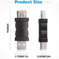 Nouvel adaptateur Firewire IEEE 1394 6 broches femelle vers USB 2.0 Type A mâle, adaptateur pour appareil photo, téléphone, lecteur MP3, PDA, noir