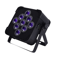 DJ scène de mariage alimenté par batterie lumières intelligentes 9x18 watts télécommande sans fil Par canettes DMX LED Uplight