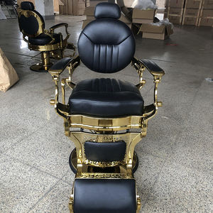 Silla de Barbería de Lujo en Oferta, Muebles de Salón Dorados, Silla de Peluquería Moderna y Resistente para Hombres - Product Image 2