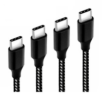 Kabel USB-C ke-C PD60W 3A Pengisian Cepat dengan Konduktor Tembaga Murni, Berlapis Aluminium, dan Jalinan Nilon untuk Ponsel & Power Bank