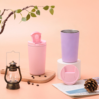Mug à café isotherme en acier inoxydable populaire de 12 oz, à double paroi, avec couvercle anti-fuite, pour cadeaux d'affaires et voyages