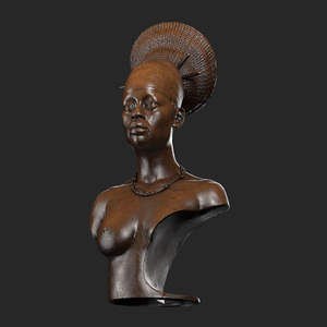 Statue de femme en Bronze, Statue de femme noire, - Product Image 5