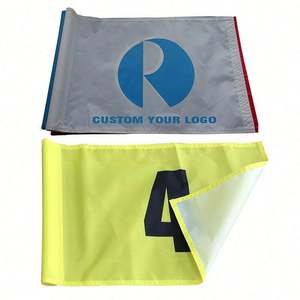 100% poliéster personalizado sublimación impresión Golf banderas Logotipo de doble cara práctica Golf Oxford bandera Golf agujero bandera - Product Image 1