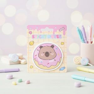 Carnet de notes autocollantes Cate Cartoon Capybara pour étudiants et bureau, avec <span class=keywords><strong>bandes</strong></span> de messages détachables et notes mignonnes Capybara - Product Image 2