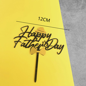 Décorations de gâteaux en acrylique, pics à <span class=keywords><strong>gâteau</strong></span> dorés aux formes exquises pour les fêtes d'<span class=keywords><strong>anniversaire</strong></span>, la fête des pères, la décoration de desserts, les pics pour cupcakes - Product Image 3