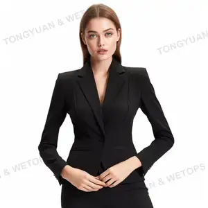 Traje de vestir de negocios de manga larga para mujer de oficina personalizado de gran tamaño Fabricante OEM de China Trajes y esmoquin para mujer