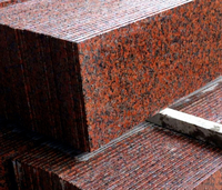 Dalles de granit polies Laystone Modern Villa, couleur feuille d'érable rouge, petites, pour la décoration intérieure et les revêtements de sol