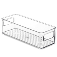Boîte de rangement pour réfrigérateur en plastique transparent avec poignée, boîte de rangement pour aliments, boîte de rangement, contenants