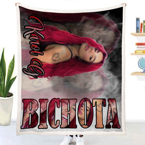 Nuevo diseño Sherpa cómodo franela polar personalizado <span class=keywords><strong>Karol</strong></span> <span class=keywords><strong>G</strong></span> cálido felpa acogedor hogar niña lanza mantas - Product Image 2