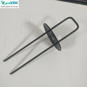 Agrafes de pelouse en PVC noir de haute qualité de 4 pouces, clous en U, fabrication en usine - Product Image 1