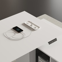 Bureau de direction moderne intelligent avec panneau en bois réglable et fonction extensible convertible en acier inoxydable pour le bureau